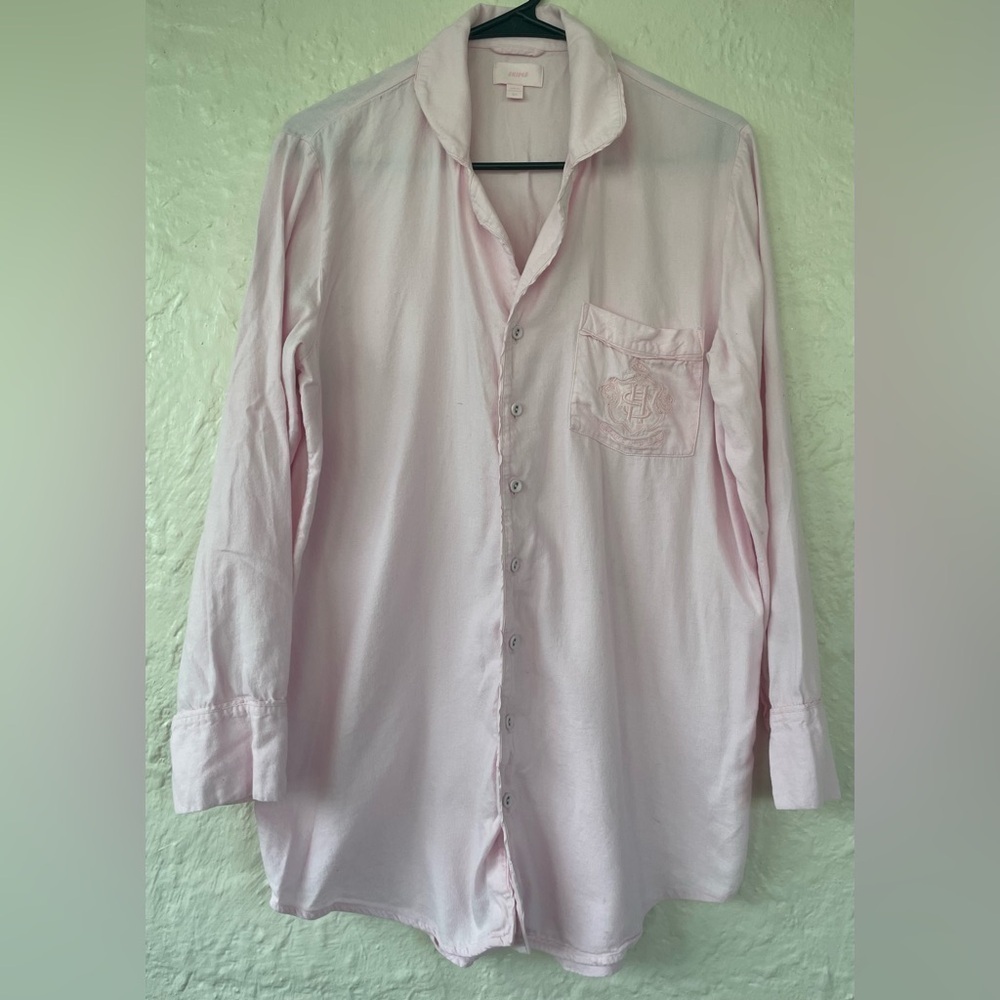 SKIMS Hotel Cotton Blend Sleep Shirtdress in Cherry Blossom at Nordstrom, XS